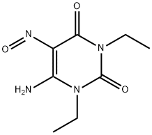 1,3-디에틸-5-니트로소-6-아미노우라실 구조식 이미지