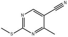 4-Methyl-2-(methylthio)-5-pyrimidinecarbonitrile Structure