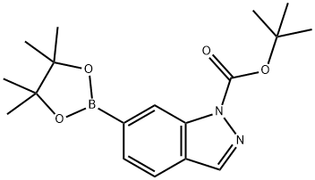 tert-butyl 6-(4,4,5,5-tetramethyl-1,3,2-dioxaborolan-2-yl)-1H-indazole-1-carboxylate 구조식 이미지