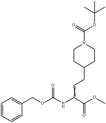 1-N-BOC-4-(3-CBZ-AMINO-3-METHOXYCARBONYLALLYL)-PIPERIDINE Structure