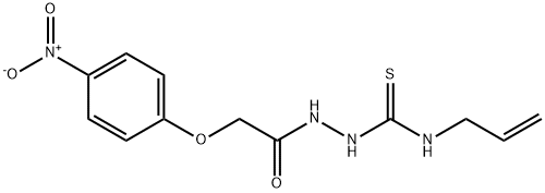 N-allyl-2-[2-(4-nitrophenoxy)acetyl]-1-hydrazinecarbothioamide 구조식 이미지
