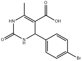 1,2,3,4-Tetrahydro-6-methyl-4-(4-bromophenyl)-2-oxo-5-pyrimidinecarboxylic acid 구조식 이미지