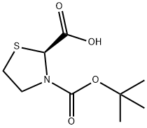 N-BOC-(S)-THIAZOLIDINE-2-CARBOXYLIC ACID 구조식 이미지