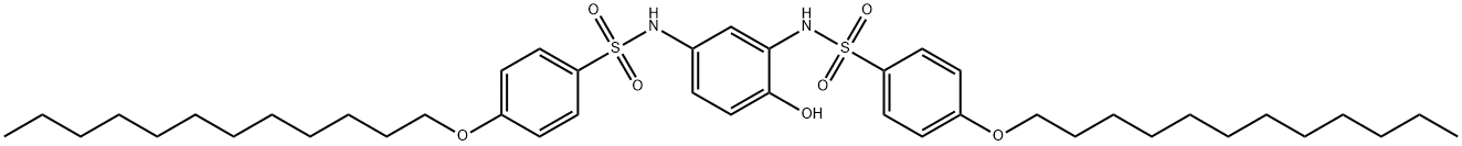N,N'-(4-hydroxy-1,3-phenylene)bis[4-(dodecyloxy)benzenesulphonamide] Structure