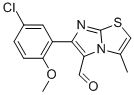 6-(5-CHLORO-2-METHOXYPHENYL)-3-METHYLIMIDAZO[2,1-B]THIAZOLE-5-CARBOXALDEHYDE 구조식 이미지