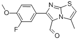 6-(3-FLUORO-4-METHOXYPHENYL)-3-METHYLIMIDAZO[2,1-B]THIAZOLE-5-CARBOXALDEHYDE 구조식 이미지