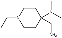 4-(aminomethyl)-1-ethyl-N,N-dimethylpiperidin-4-amine 구조식 이미지