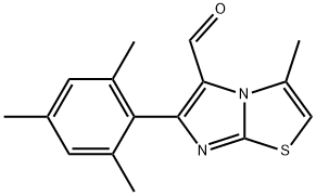 3-METHYL-6-(2,4,6-TRIMETHYLPHENYL)IMIDAZO[2,1-B]THIAZOLE-5-CARBOXALDEHYDE 구조식 이미지