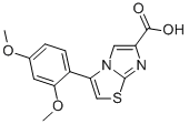 3-(2,4-DIMETHOXYPHENYL)IMIDAZO[2,1-B]THIAZOLE-6-CARBOXYLIC ACID 구조식 이미지