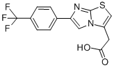 6-[4-(TRIFLUOROMETHYL)PHENYL]IMIDAZO[2,1-B]THIAZOLE-3-ACETIC ACID Structure