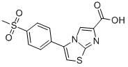 3-[4-(메틸설포닐)페닐]이미다조[2,1-B]티아졸-6-카복실산 구조식 이미지