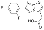 6-(2,4-DIFLUOROPHENYL)IMIDAZO[2,1-B]THIAZOLE-3-ACETIC ACID 구조식 이미지