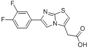 6-(3,4-DIFLUOROPHENYL)IMIDAZO[2,1-B]THIAZOLE-3-ACETIC ACID 구조식 이미지