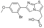 6-(2-BROMO-4-METHOXYPHENYL)IMIDAZO[2,1-B]THIAZOLE-3-ACETIC ACID Structure