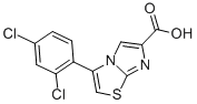 3-(2,4-DICHLOROPHENYL)이미다조[2,1-B]티아졸-6-카르복실산 구조식 이미지