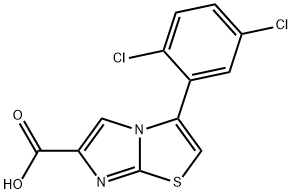 3-(2,5-DICHLOROPHENYL)이미다조[2,1-B]티아졸-6-카르복실산 구조식 이미지