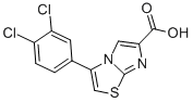 3-(3,4-DICHLOROPHENYL)이미다조[2,1-B]티아졸-6-카르복실산 구조식 이미지