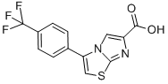 3-[4-(TRIFLUOROMETHYL)PHENYL]이미다조[2,1-B]티아졸-6-카복실산 구조식 이미지