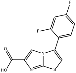 3-(2,4-디플루오로페닐)이미다조[2,1-B]티아졸-6-카복실산 구조식 이미지