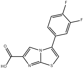 3-(3,4-디플루오로페닐)이미다조[2,1-B]티아졸-6-카복실산 구조식 이미지