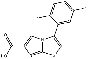 3-(2,5-디플루오로페닐)이미다조[2,1-B]티아졸-6-카복실산 구조식 이미지