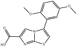 3-(2,5-DIMETHOXYPHENYL)IMIDAZO[2,1-B]THIAZOLE-6-CARBOXYLIC ACID 구조식 이미지