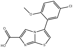 3-(3-CHLORO-6-METHOXYPHENYL)IMIDAZO[2,1-B]THIAZOLE-6-CARBOXYLIC ACID 구조식 이미지