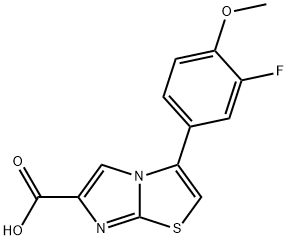 3-(3-FLUORO-4-METHOXYPHENYL)IMIDAZO[2,1-B]THIAZOLE-6-CARBOXYLIC ACID Structure