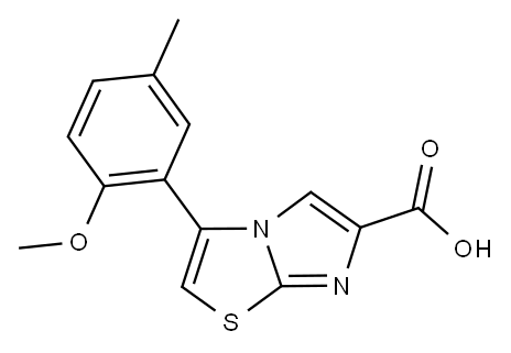 3-(2-METHOXY-4-METHYLPHENYL)IMIDAZO[2,1-B]THIAZOLE-6-CARBOXYLIC ACID Structure