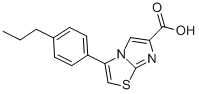 3-(4-프로필페닐)이미다조[2,1-B]티아졸-6-카르복실산 구조식 이미지