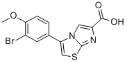 3-(3-BROMO-4-METHOXYPHENYL)IMIDAZO[2,1-B]THIAZOLE-6-CARBOXYLIC ACID 구조식 이미지