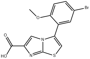 3-(3-BROMO-6-METHOXYPHENYL)IMIDAZO[2,1-B]THIAZOLE-6-CARBOXYLIC ACID 구조식 이미지