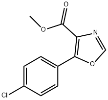 4-Oxazolecarboxylic acid, 5-(4-chlorophenyl)-, methyl ester 구조식 이미지