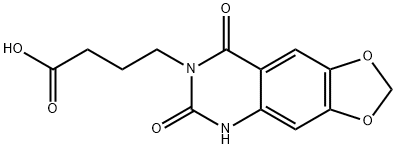 4-(6,8-Dioxo-5,8-dihydro[1,3]dioxolo[4,5-g]quinazolin-7(6H)-yl)butanoicacid 구조식 이미지