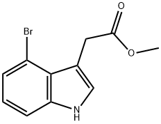 (4-BROMO-1H-INDOL-3-YL)-ACETIC ACID METHYL ESTER Structure