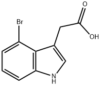 1H-Indole-3-aceticacid,4-bromo-(9CI) 구조식 이미지