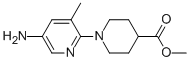 1-(5-AMINO-3-METHYL-2-PYRIDINYL)-4-PIPERIDINECARBOXYLIC ACID METHYL ESTER 구조식 이미지
