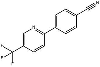 4-[5-(Trifluoromethyl)pyrid-2-yl]benzonitrile Structure