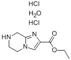 ETHYL 5,6,7,8-TETRAHYDROIMIDAZO[1,2-A]PYRAZINE-2-CARBOXYLATE DIHYDROCHLORIDE HEMIHYDRATE 구조식 이미지