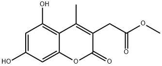 methyl 2-(5,7-dihydroxy-4-methyl-2-oxo-2H-chromen-3-yl)acetate 구조식 이미지