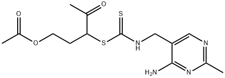 1-[2-(acetoxy)ethyl]-2-oxopropyl [(4-amino-2-methyl-5-pyrimidinyl)methyl]dithiocarbamate 구조식 이미지