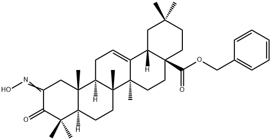 2-(Hydroxyimino)-3-oxo-olean-12-en-28-oic acid phenylmethyl ester Structure