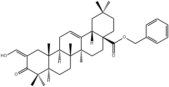(2Z)-2-(Hydroxymethylene)-3-oxoolean-12-en-28-oic acid phenylmethyl ester Structure