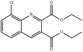 8-CHLOROQUINOLINE-2,3-DICARBOXYLIC ACID DIETHYL ESTER Structure