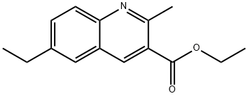 6-ETHYL-2-METHYLQUINOLINE-3-CARBOXYLIC ACID ETHYL ESTER Structure