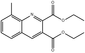 8-메틸-퀴놀린-2,3-디카르복실산디에틸에스테르 구조식 이미지