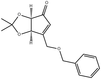 (3aR,6aR)-6-(benzyloxyMethyl)-2,2-diMethyl-3aH-cyclopenta[d][1,3]dioxol-4(6aH)-one 구조식 이미지