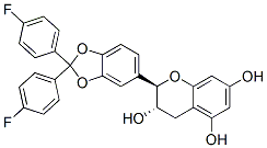 (2R-trans)-2-[2,2-bis(4-fluorophenyl)-1,3-benzodioxol-5-yl]-3,4-dihydro-2H-1-benzopyran-3,5,7-triol 구조식 이미지