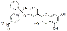 (2R-trans)-3,4-dihydro-2-[2-(4-nitrophenyl)-2-phenyl-1,3-benzodioxol-5-yl]-2H-1-benzopyran-3,5,7-triol 구조식 이미지