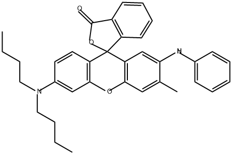 2-아닐리노-6-디부틸아미노-3-메틸플루오란 구조식 이미지